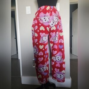 Fluffy kitty hearts pj bottoms
